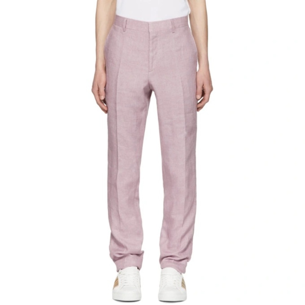 Men’s Burberry Pink/Purple Soho Trousers- European 48